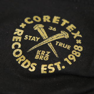 Coretex - Nails Gold Covid-19 Maske Black