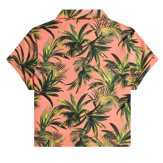 Fred Perry - Amy Palm Print Pique Shirt SG5142 coral heat Q23 