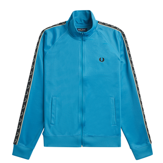 Fred Perry - Contrast Taped Track Jacket J5557 runaway bay ocean/black V68