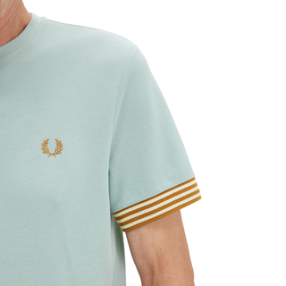 Fred Perry - Striped Cuff T-Shirt M7707 silver blue 959